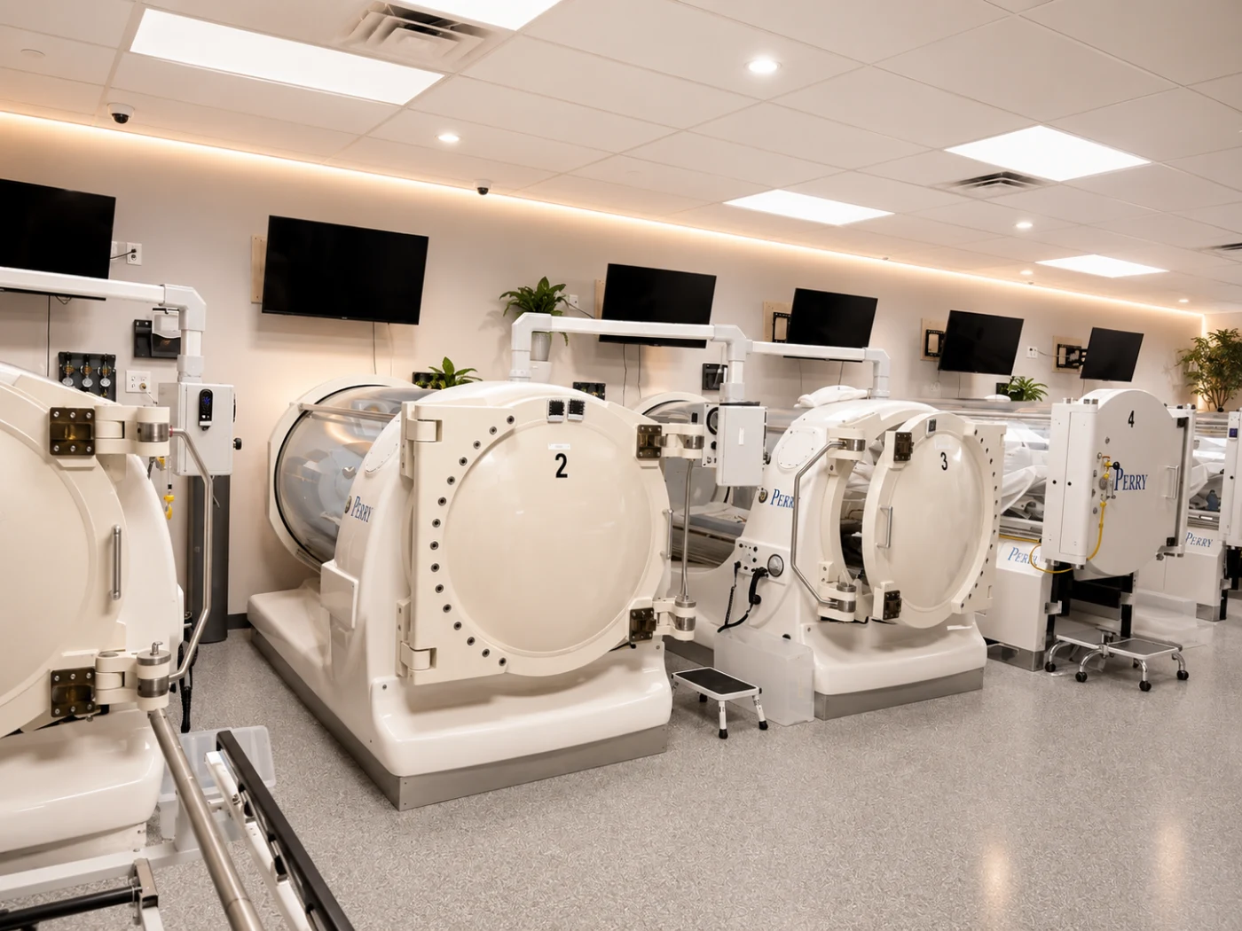 Hyperbaric oxygen chambers at the partner facility